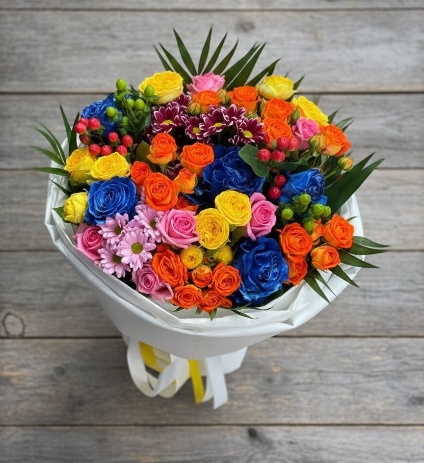 Букет цветов из: Розы и Хризантемы в Хороле