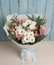 Букет цветов из:  Розы, Лизиантусы и Хризантемы в Хороле