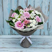 Букет цветов из:  Герберы, Альстромерии и Хризантемы #REPLACE_PRED# Хороле