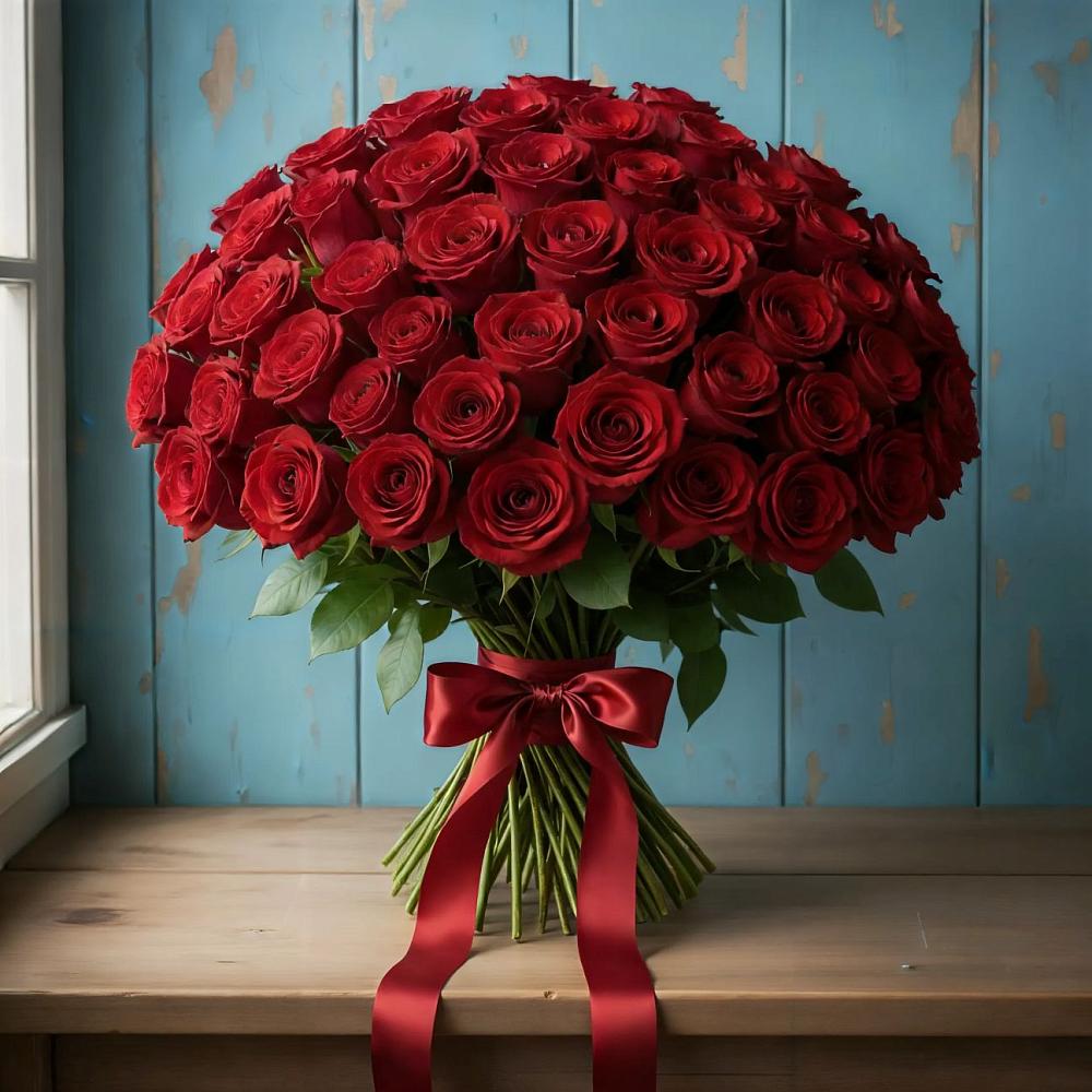 Букет Красные розы Блэк Меджик в Хороле