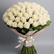 Букет 101 беля роза Белоснежка в Хороле