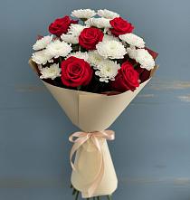 Букет цветов из:  Розы и Хризантемы #REPLACE_PRED# Хороле