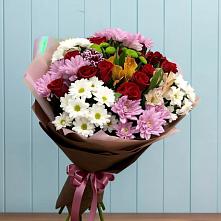 Букет цветов из:  Розы, Хризантемы и Альстромерии #REPLACE_PRED# Хороле