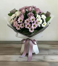 Букет цветов из:  Хризантемы и Розы #REPLACE_PRED# Хороле