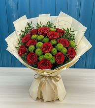 Букет цветов из:  Розы и Хризантемы #REPLACE_PRED# Хороле